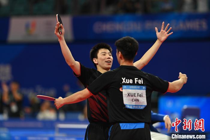 （成都大运会）中国队包揽成都大运会乒乓球男女双打冠军