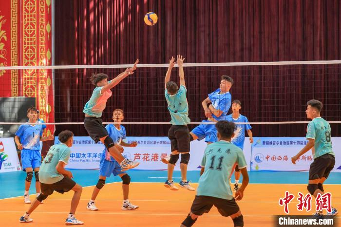 新疆第十四届运动会排球比赛在博湖县开赛